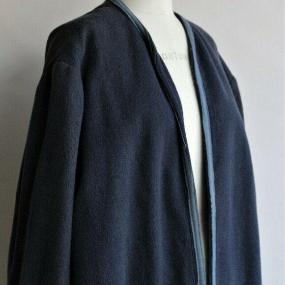 Vintage 1940s Movie Costume Coat, Navy Blue Wool, Hollywood Memorabilia - Picture 8 of 13